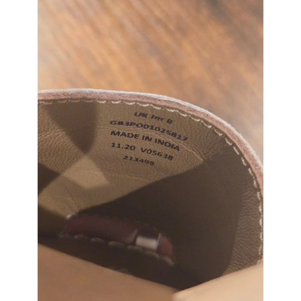 Joules Girls Silver Metallic Leather Avarca Sandals Slingback‎ Flats UK 8/ US 9